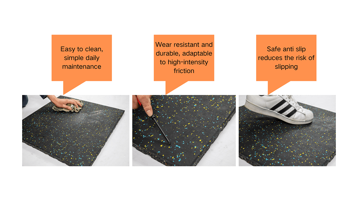 Composite elastic rubber mat (full color)