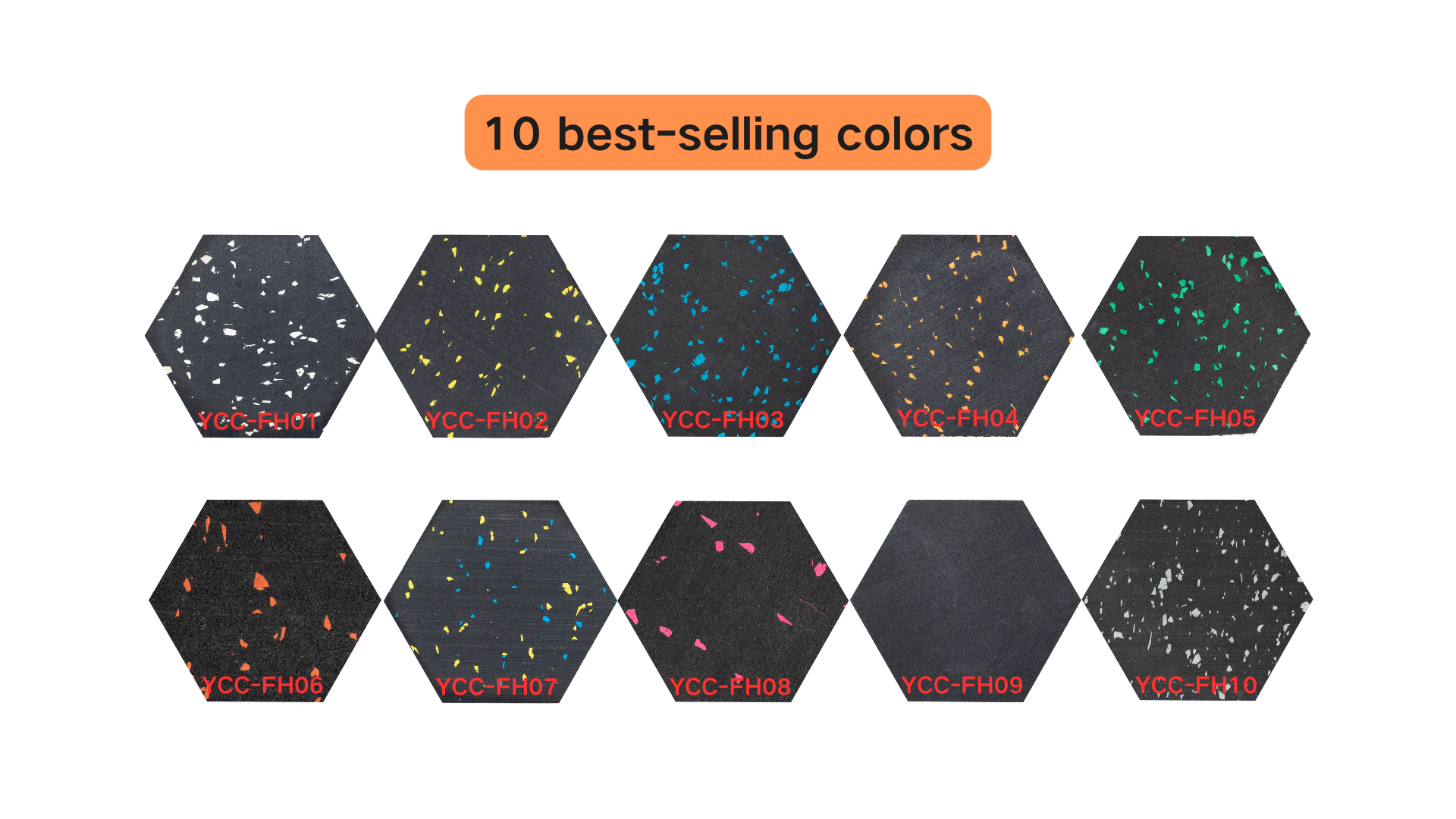 Composite elastic rubber mat (interlocking)