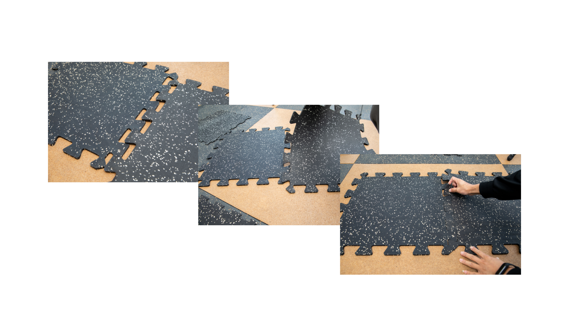 Composite elastic rubber mat (interlocking)