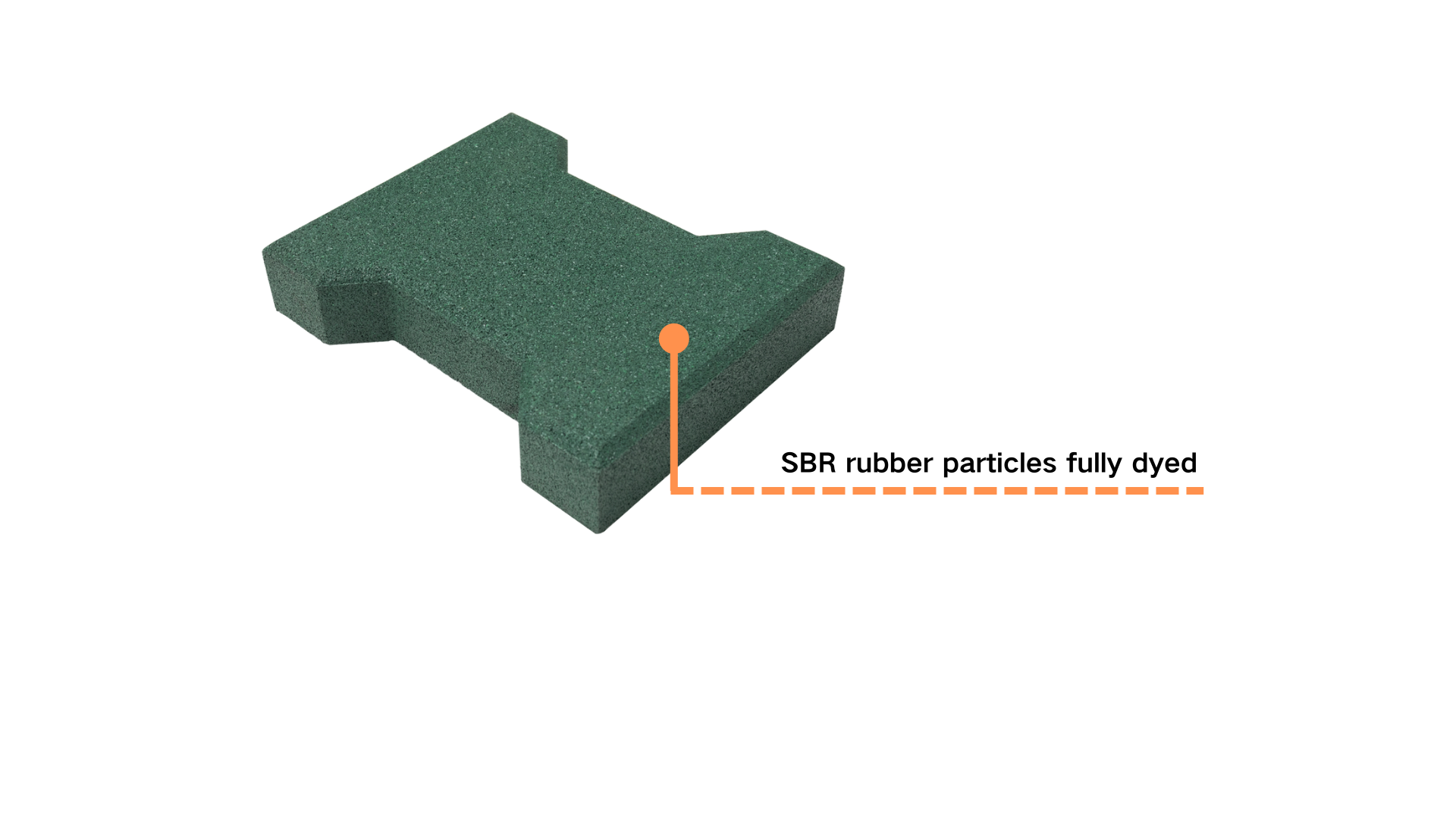 Bone type rubber brick