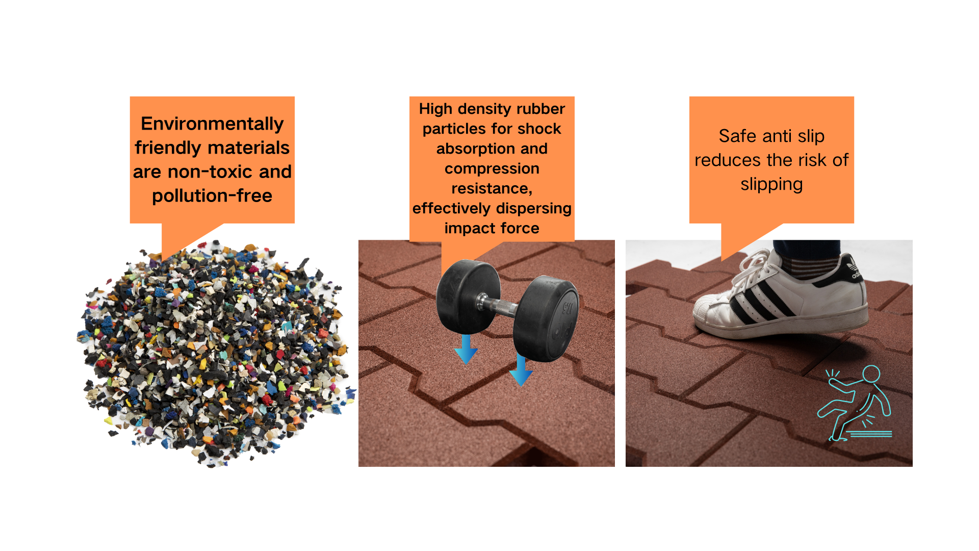 Bone type rubber brick