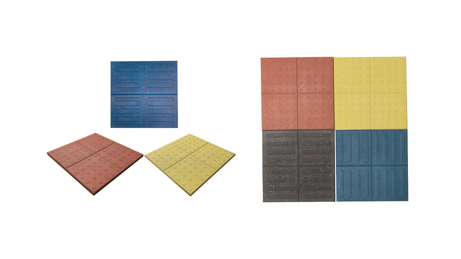 Tactile rubber brick (tactile paving brick)