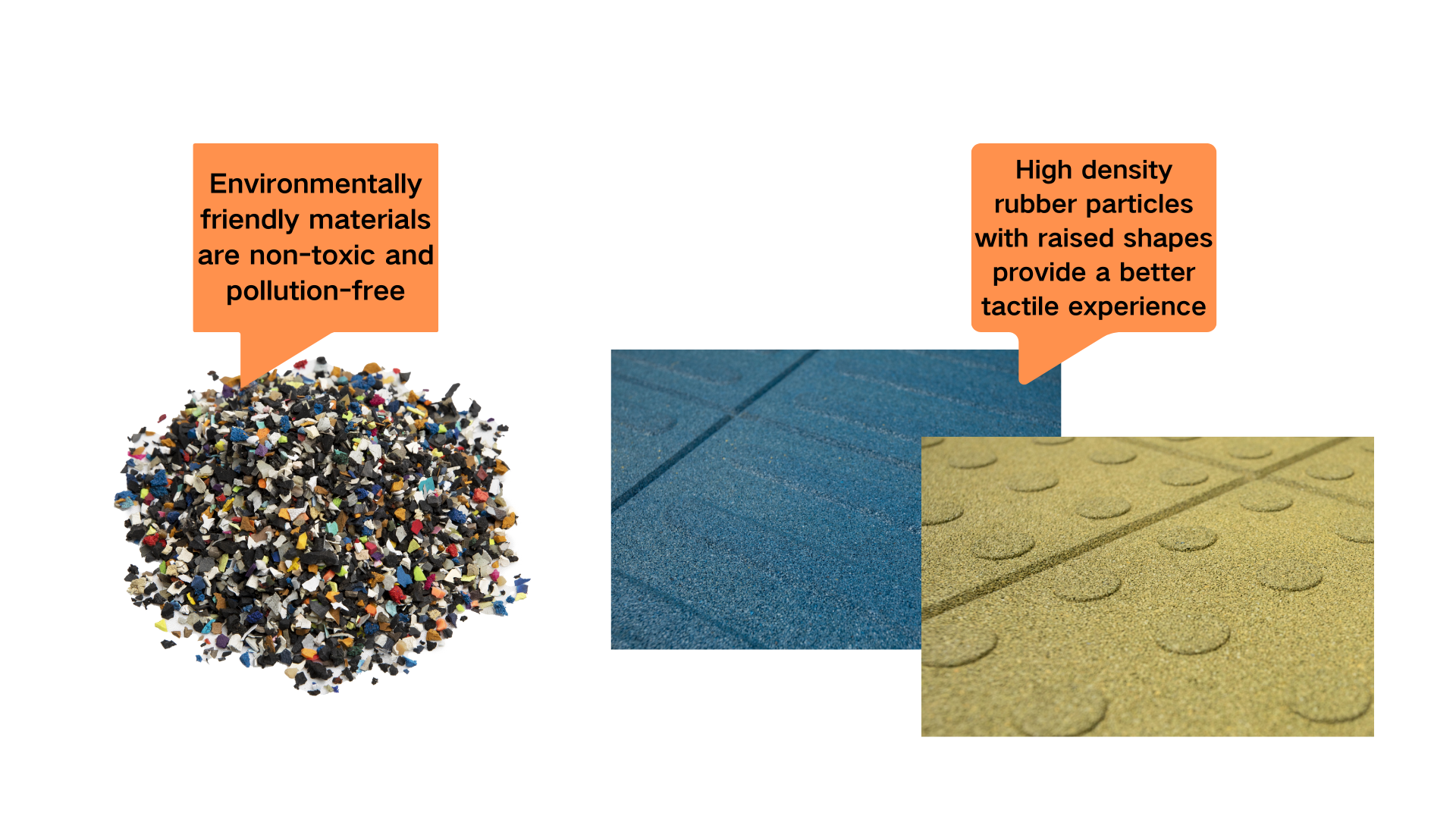 Tactile rubber brick (tactile paving brick)