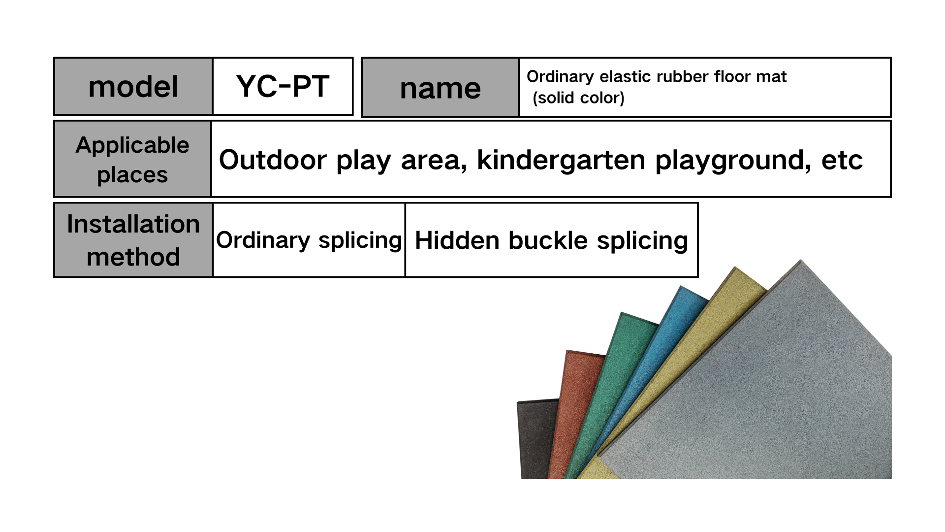 Ordinary elastic rubber floor mat (solid color)