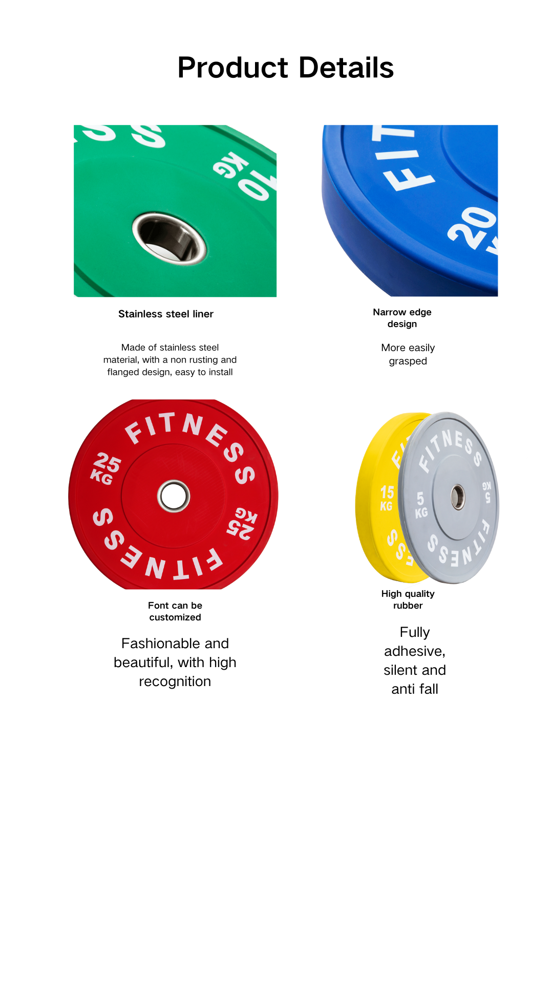 Colored Rubber Bumper Plates