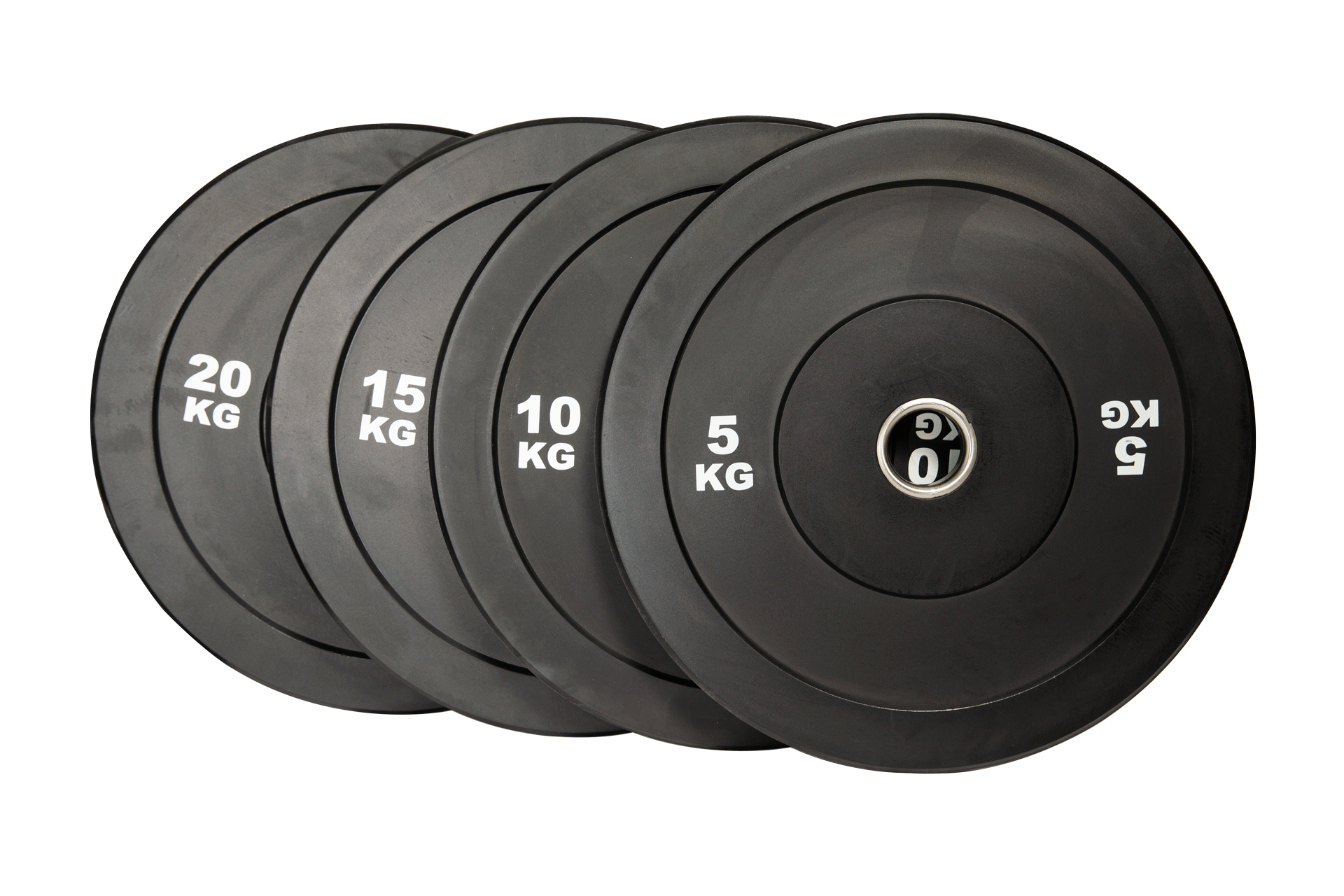 Black full rubber barbell plate